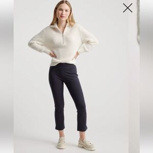 NWT QUINCE Ultra-Stretch Ponte Kick Flare Pants Navy XS